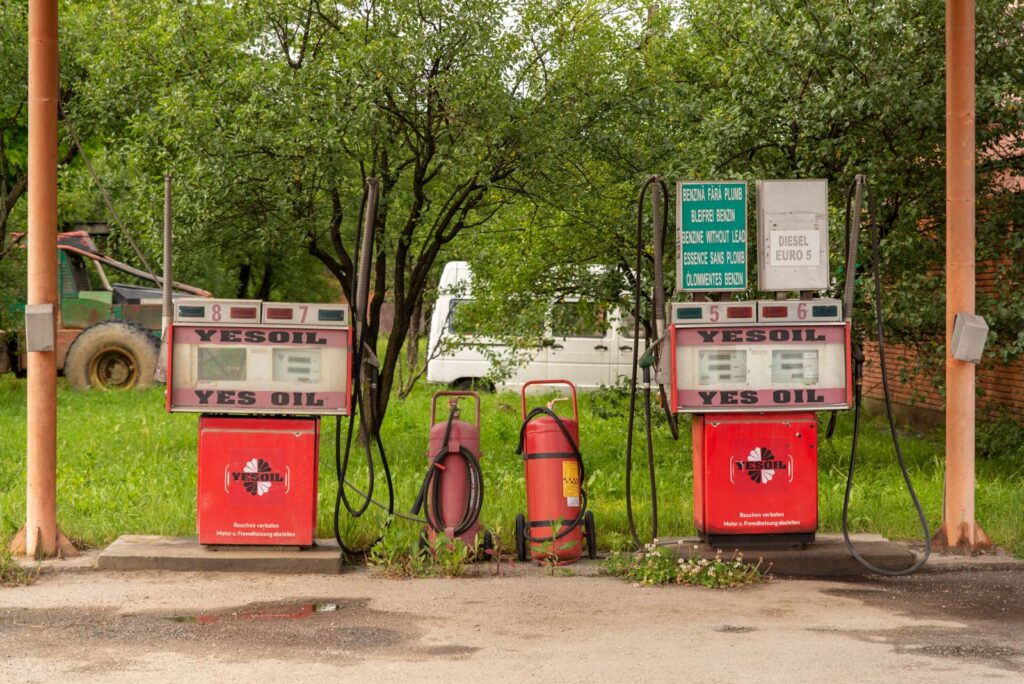 Alte Tankstelle in Rumänien